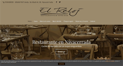 Desktop Screenshot of elrelojrestaurante.com