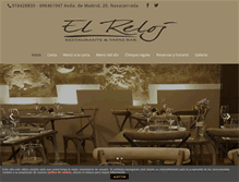 Tablet Screenshot of elrelojrestaurante.com